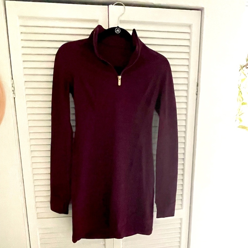 Lululemon Quarter Zip Burgundy Dress